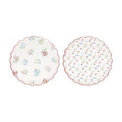Meri Meri - Ditsy Posy Çiçekli Tabaklar - M - 8 Adet
