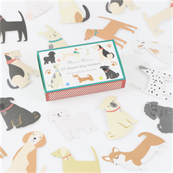 Meri Meri - Dog Shaped Stickers - Köpek Şekilli Çıkartmalar - 25 Çıkartma