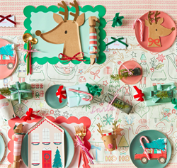 Meri Meri - Driving Reindeer Napkins - Yeni Yıl Peçete (16lı)