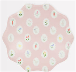 Meri Meri - Easter Cameo Tabaklar - L - 8 Adet