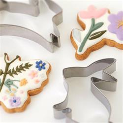 Meri Meri - Easter Cookie Cutters - Çiçekli Tavşan Kurabiye Kalıpları
