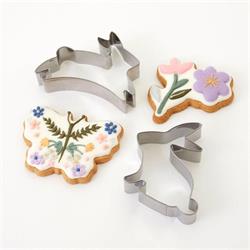 Meri Meri - Easter Cookie Cutters - Çiçekli Tavşan Kurabiye Kalıpları