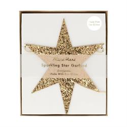 Meri Meri - Eco Glitter Stars Garland - Simli Yıldızlar Asılan Süs