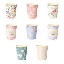 Meri Meri - English Garden Party Cups - English Garden Bardak - 8Li