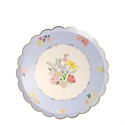 Meri Meri - English Garden Plates - English Garden Tabak - S - 8Li