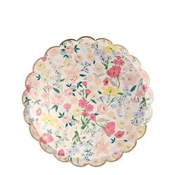 Meri Meri - English Garden Plates - English Garden Tabak - S - 8Li