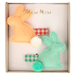 Meri Meri - Felt Bunny Hair Clips - Tavşan Tokalar
