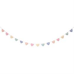 Meri Meri - Felt Heart Garland - Kalpli Asılan Süs