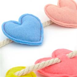 Meri Meri - Felt Heart Garland - Kalpli Asılan Süs