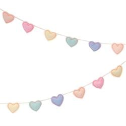 Meri Meri - Felt Heart Garland - Kalpli Asılan Süs