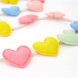 Meri Meri - Felt Heart Garland - Kalpli Asılan Süs