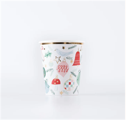 Meri Meri - Festive Pattern Cups - Yeni Yıl Bardaklar (8Li)
