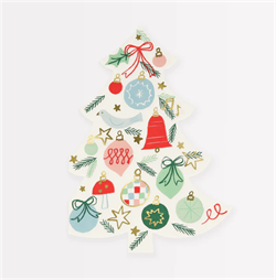 Meri Meri - Festive Pattern Tree Napkins - Yeni Yıl Ağacı Peçeteler (16Lı)