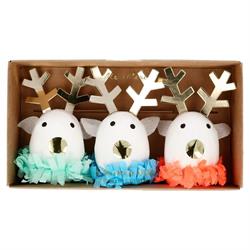 Meri Meri - Festive Reindeer Surprise Balls - Ren Geyiği Sürpriz Topları - 3Lü