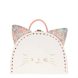 Meri Meri - Floral Kitty Mini Suitcase Doll - Mini Çiçekli Kedi Oyuncaklı Çanta