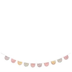 Meri Meri - Floral Scallop Fabric Garland - Çiçekli Yarım Ay Asılan Süs