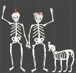 Meri Meri - Giant Jointed Skeletons - Dev İskelet Dekorlar (3lü)