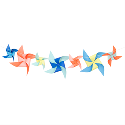 Meri Meri - Giant Pinwheel Garland Kit - Dev Rüzgar Gülü Asılan Süs Kiti