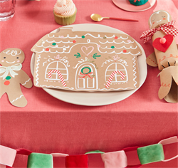 Meri Meri - Gingerbread House Plates - Zencefilli Kurabiye Tabak (8Li)