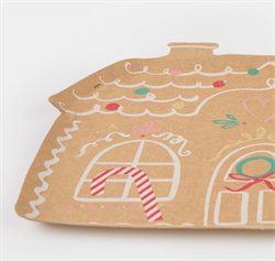 Meri Meri - Gingerbread House Plates - Zencefilli Kurabiye Tabak (8li)