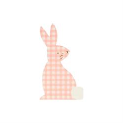 Meri Meri - Gingham Bunny Napkins - Damalı Tavşan Peçeteler - 16Lı