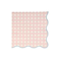 Meri Meri - Gingham Napkins - Damalı Peçeteler - L - 20Li