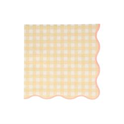 Meri Meri - Gingham Napkins - Damalı Peçeteler - L - 20Li