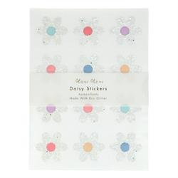 Meri Meri - Glitter Daisy Stickers - Simli Papatya Çıkartmalar - 8 Sayfa