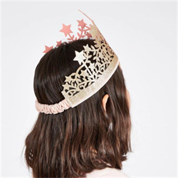 Meri Meri - Glitter Fabric Star Crown - Simli Yıldız Taç