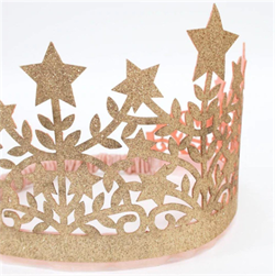 Meri Meri - Glitter Fabric Star Crown - Simli Yıldız Taç