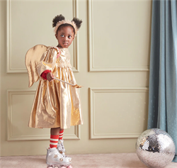 Meri Meri - Gold Angel Dress Age 5-6 - Altın Melek Elbise 5-6 Yaş