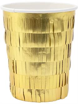 Meri Meri - Gold Fringe Party Cups - Altın Saçaklı Bardaklar