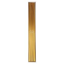 Meri Meri - Gold Tall Tapered Candles - Altın Uzun Mumlar - 12Li