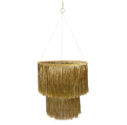 Meri Meri - Gold Tinsel Chandelier - Altın Püsküllü Süs Avize