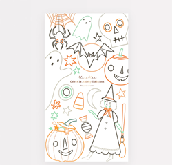Meri Meri - Halloween Colour In Activity Tablecloth - Cadılar Bayramı Aktivite Masa Örtüsü