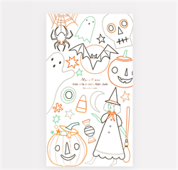 Meri Meri - Halloween Colour In Activity Tablecloth - Cadılar Bayramı Aktivite Masa Örtüsü