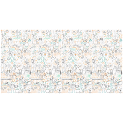 Meri Meri - Halloween Colour In Activity Tablecloth - Cadılar Bayramı Aktivite Masa Örtüsü