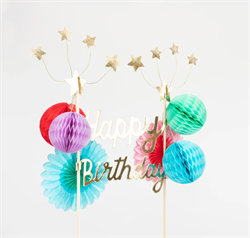 Meri Meri - Happy Birthday Cake Topper - Happy Birthday Pasta Süsü