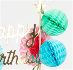 Meri Meri - Happy Birthday Cake Topper - Happy Birthday Pasta Süsü