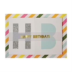Meri Meri - Happy Birthday Card - Happy Birthday Tebrik Kartı