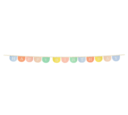 Meri Meri - Happy Birthday Fabric Garland - Happy Birthday Kumaş Asılan Süs