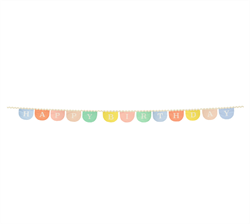 Meri Meri - Happy Birthday Fabric Garland - Happy Birthday Kumaş Asılan Süs