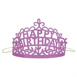 Meri Meri - Happy Birthday Tiaras - Happy Birthday Taç - 8Li