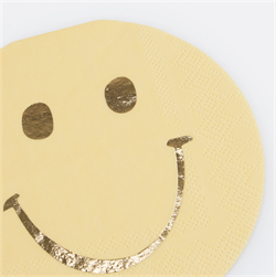 Meri Meri - Happy Face Icons Diecut Napkins - Mutlu Yüz Semboller Peçeteler (X16)
