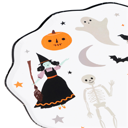 Meri Meri - Happy Halloween Tabaklar - L - 8 Adet