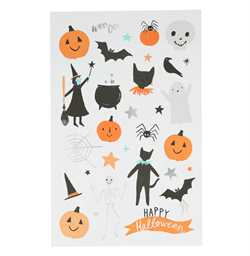 Meri Meri - Happy Halloween Tattoo Sheet - Cadılar Bayramı Geçici Dövmeler (2Li)