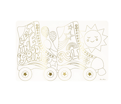 Meri Meri - Happy Icons Colouring Placemats - Mutlu Semboller Boyama Amerikan Servisleri (X8)