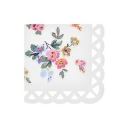 Meri Meri - Hasır Dokulu Çiçekli Peçete - L - 16 Adet