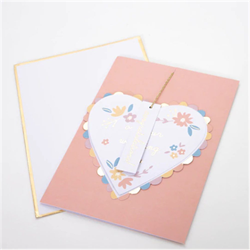 Meri Meri - Heart Wedding Card - Kalpli Evlilik Tebrik Kartı