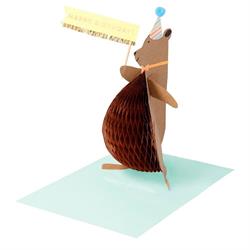 Meri Meri - Honey Bear Card - Tombik Ayı Tebrik Kartı